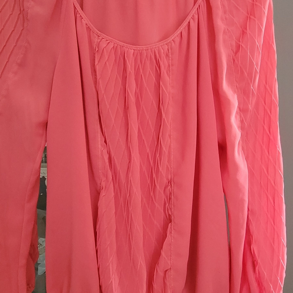 Peach coral women's blouse size M